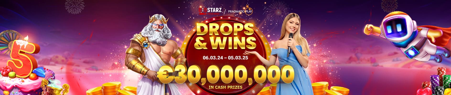 Drops & wygrywa €30,000,000 Drops & wygrywa €30,000,000